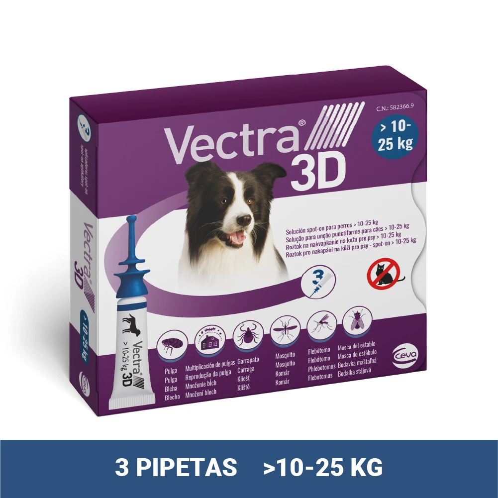 Pipetas 3D Solución Spot-On Para Perros De 10-25kg 2 Pipetas 3D Solución Spot-On Para Perros De 10-25kg - Imagen 2