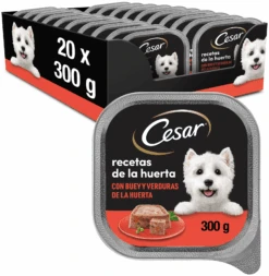 Pack 20 Comida Húmeda Para Perros Tarrina Sabor Buey Y Verduras