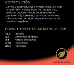 Pack 20 Comida Húmeda Para Perros Tarrina Sabor Buey Y Verduras -Suministros Para Perros 205713 3
