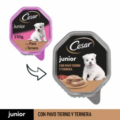 Pack 14 Comida Húmeda Para Cachorros Sabor Pavo Y Ternera Tarrina -Suministros Para Perros 205715 1