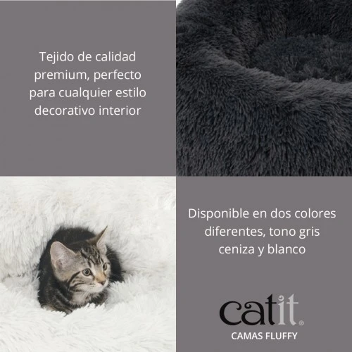 Catit Cama Fluffy Blanca 3 Catit Cama Fluffy Blanca - Imagen 3
