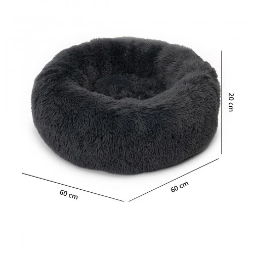 Catit Cama Fluffy Gris Oscuro 2 Catit Cama Fluffy Gris Oscuro - Imagen 2