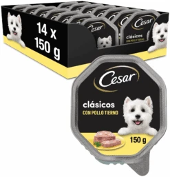 Pack 14 Comida Húmeda Para Perros Sabor Pollo En Paté Tarrina