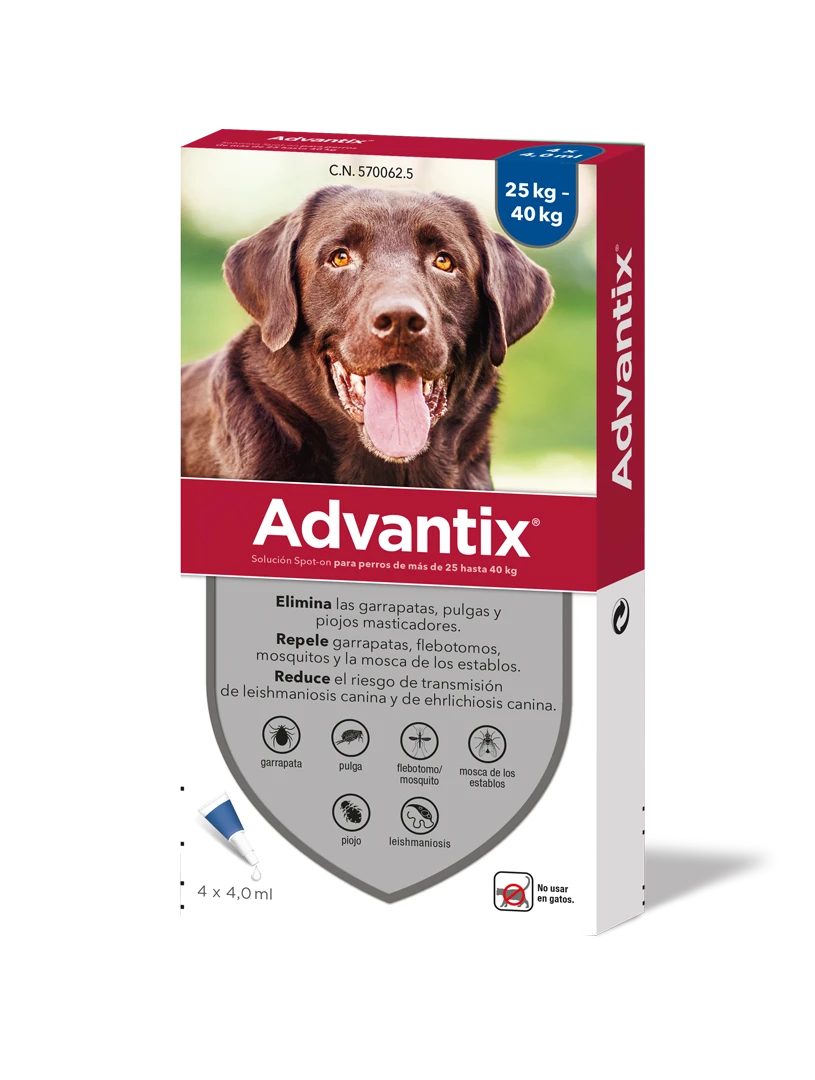 Advantix Pipetas Spot On Para Perro De Más De 25 Kg 1 Advantix Pipetas Spot On Para Perro De Más De 25 Kg