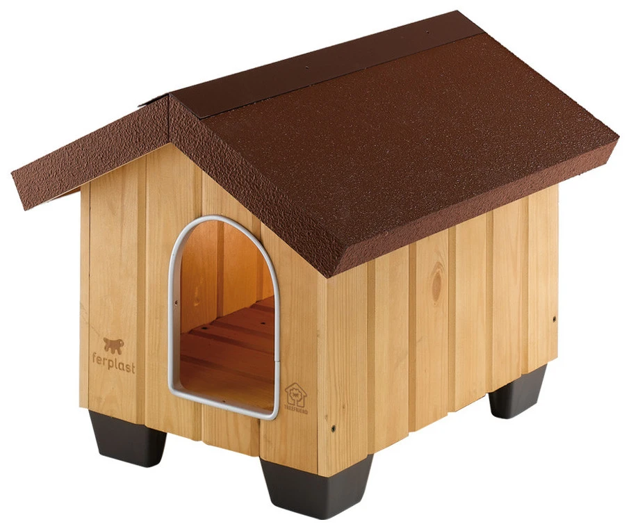 FERPLAST Caseta Para Perro Madera Perro Domus 1 FERPLAST Caseta Para Perro Madera Perro Domus
