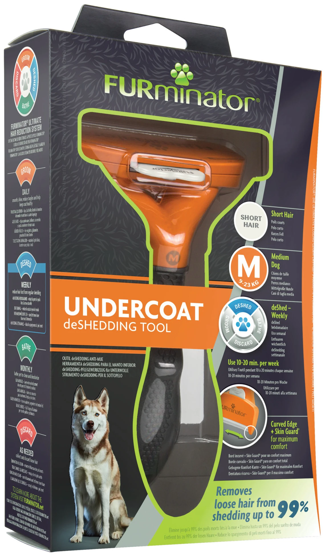 FURMINATOR Cepillo Para Perros Medianos De Pelo Corto 7 FURMINATOR Cepillo Para Perros Medianos De Pelo Corto - Imagen 7