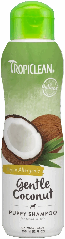 Tropiclean Champú Hipoalergénico Coco 25 Tropiclean Champú Hipoalergénico Coco -Suministros Para Perros champu sueve de coco 355 ml 1