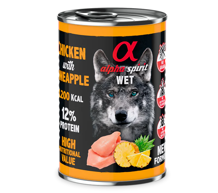 Pack 6 Comida Húmeda De Pollo Con Piña Para Perros 1 Pack 6 Comida Húmeda De Pollo Con Piña Para Perros