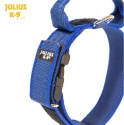 Julius K9 Collar Color & Gray IDC Con Asa Azul -Suministros Para Perros collar azul julius con asa 62dfd3ff2d67c