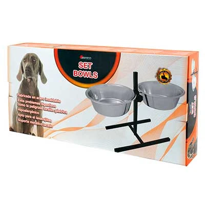 Nayeco Soporte Con 2 Comederos Altura Ajustable 2 Nayeco Soporte Con 2 Comederos Altura Ajustable - Imagen 2