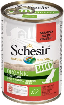 Schesir Pack 6 Comida Húmeda En Lata Para Perro Bio De Buey