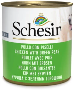 Schesir Pack 16 Comida Húmeda Pollo Con Guisantes Para Perros