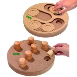 Flamingo Doggy Brain Juguete Educativo Para Perros De Madera 2 En 1