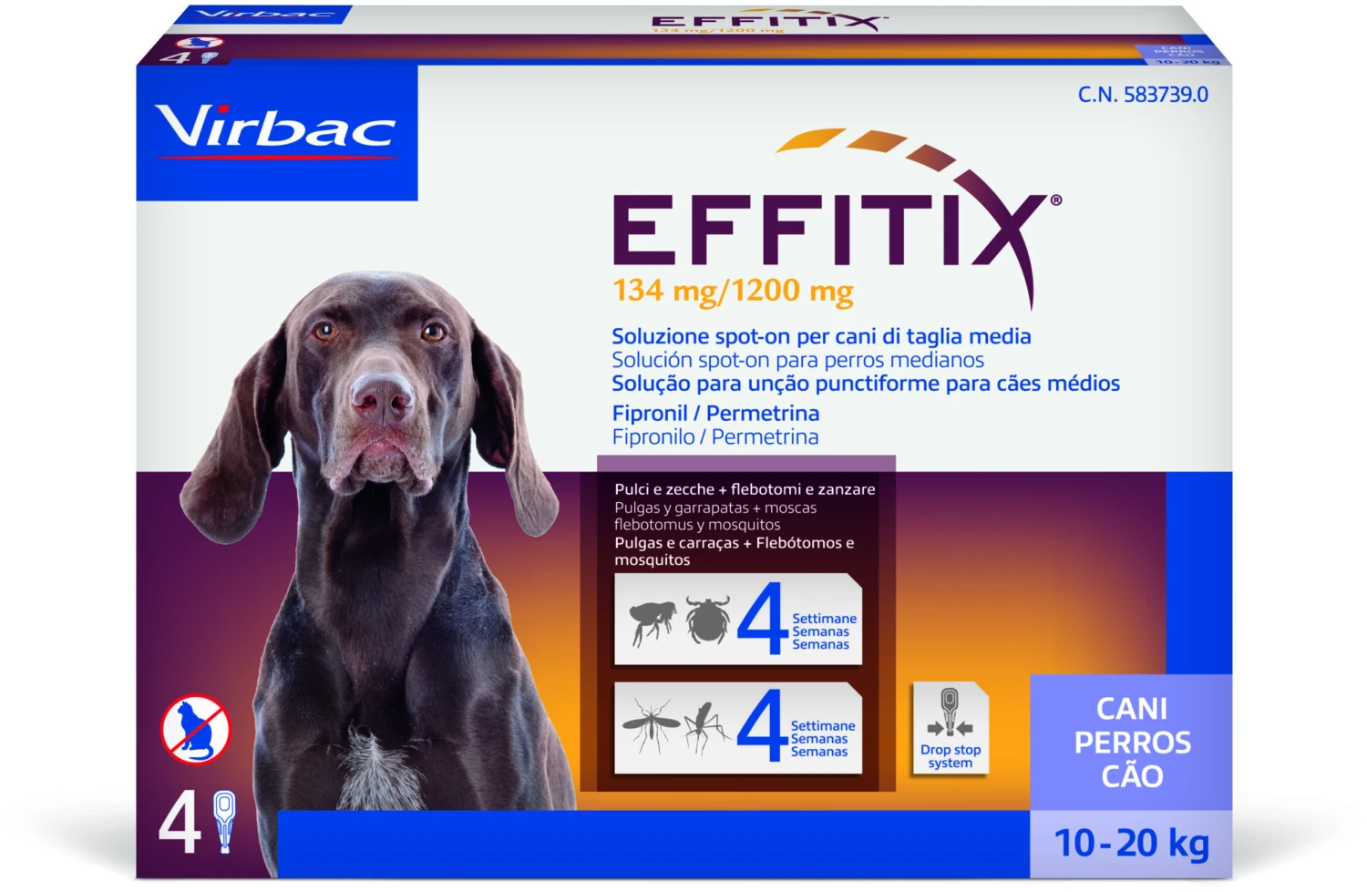 Virbac Pipetas Effitix Spot On Antiparasitario Para Perros De 10 A 20 Kg (134mg/1200mg) 4 Virbac Pipetas Effitix Spot On Antiparasitario Para Perros De 10 A 20 Kg (134mg/1200mg) - Imagen 4