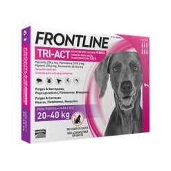 Frontline Pipetas Tri-Act Solución Spot-On Para Perros De 20-40 Kg -Suministros Para Perros frontline tri act 20 40 kg 6 pipetas