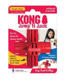 KONG Jump'N Jack -Suministros Para Perros juguete de goma rellenable para perro 63482d2cb7cdb
