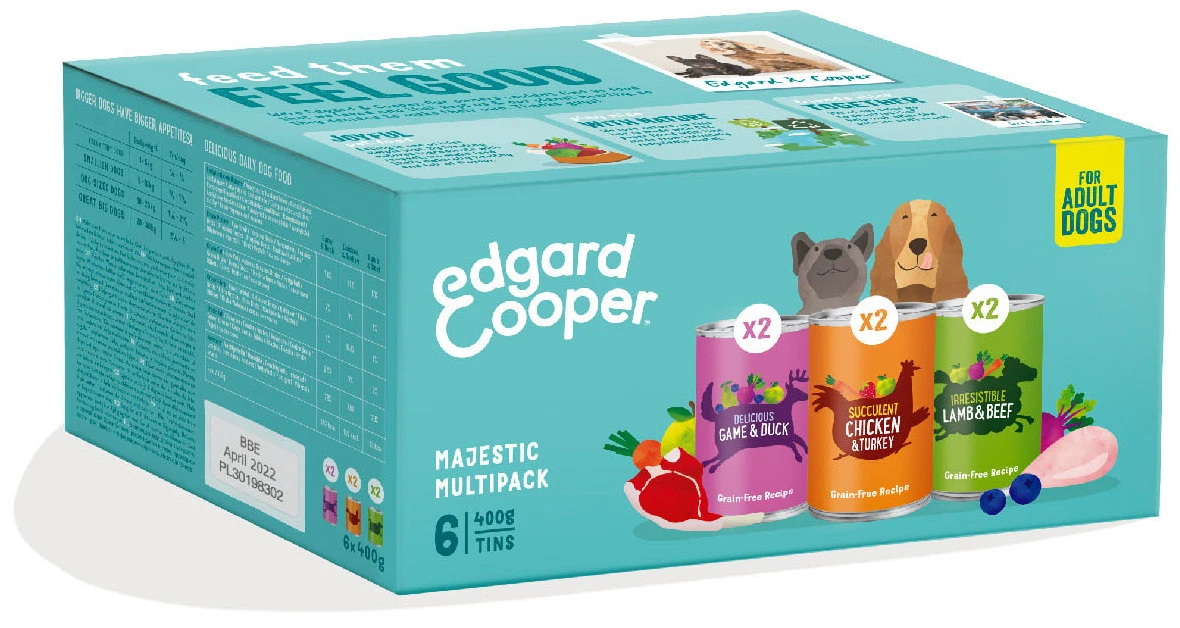 Edgard & Cooper Multipack Comida Húmeda Perros Pollo, Venado Y Cordero 1 Edgard & Cooper Multipack Comida Húmeda Perros Pollo, Venado Y Cordero