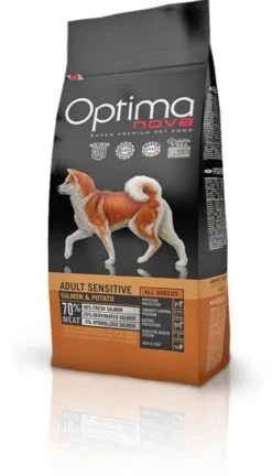Adult Sensitive Salmon Y Patata Grain Free -Suministros Para Perros onovacsensa optima nova canine adult sensitive salmon 1 6318511a9c20e
