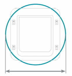 Puerta Para Mascotas Con Microchip SureFlap Connect -Suministros Para Perros pet door glass mounting dimensions4 62b9b79276267