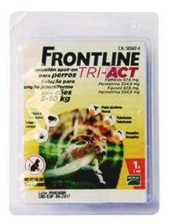 Frontline Pipetas Tri-Act Solución Spot-On Para Perros De 5-10 Kg -Suministros Para Perros pipetas tri act raza pequena 5 10 kg 1