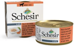 Schesir Pack 10 Pollo Con Papaya Para Su Mascota -Suministros Para Perros pollo con papaya para su mascota 3