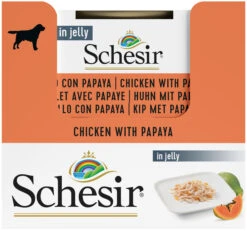 Schesir Pack 10 Pollo Con Papaya Para Su Mascota -Suministros Para Perros pollo con papaya para su mascota 4