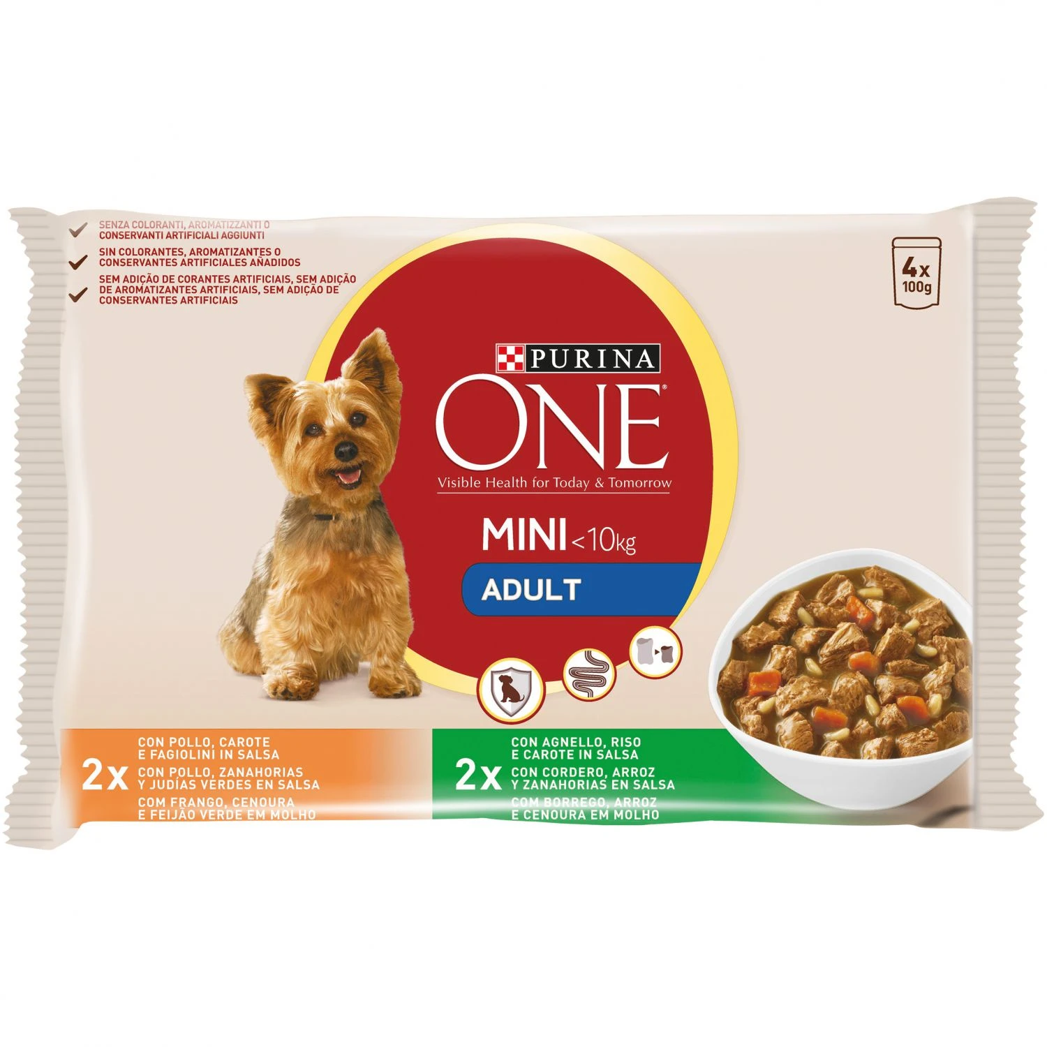 Pack 10 Purina One Adult Mini Pollo Y Cordero En Salsa 1 Pack 10 Purina One Adult Mini Pollo Y Cordero En Salsa
