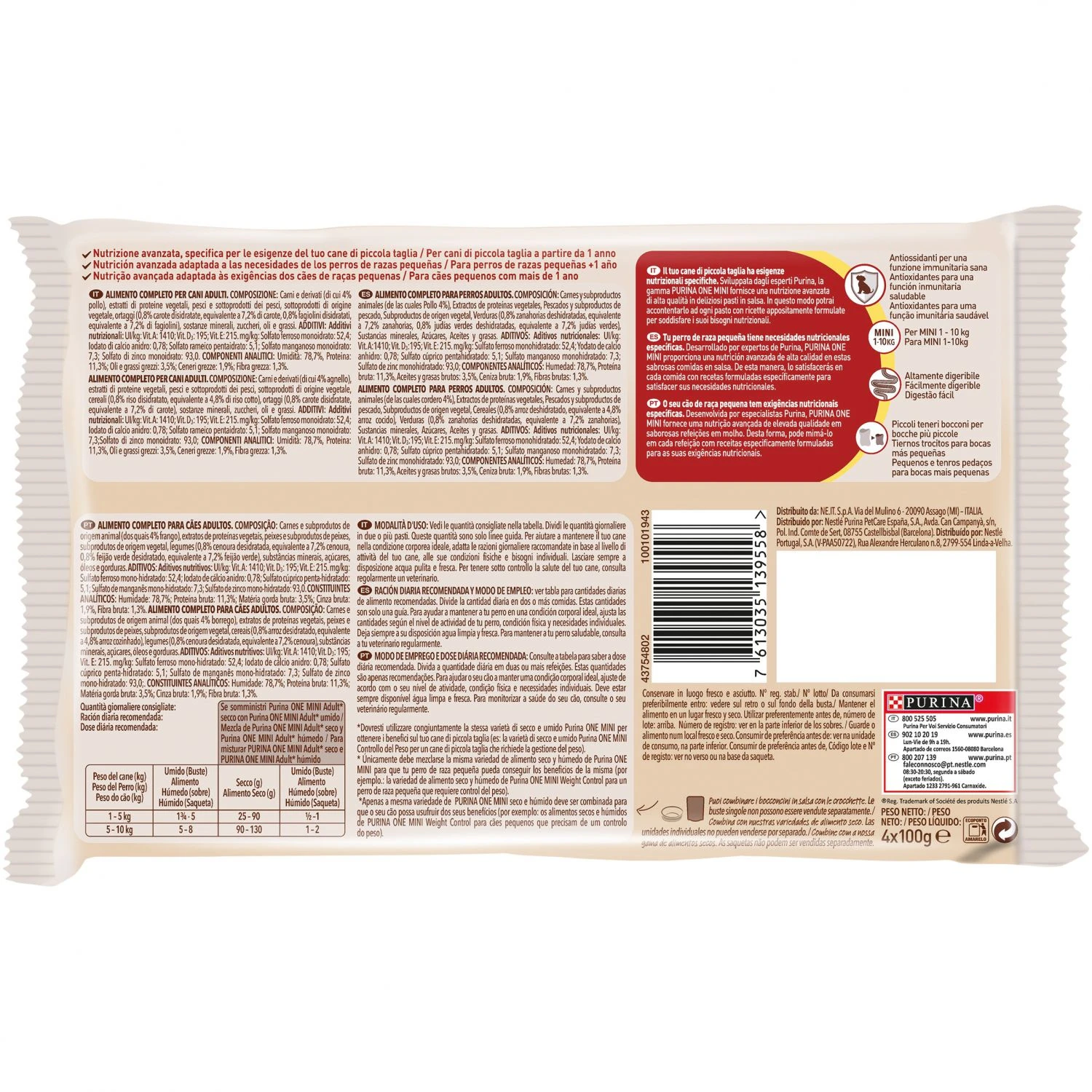 Pack 10 Purina One Adult Mini Pollo Y Cordero En Salsa 2 Pack 10 Purina One Adult Mini Pollo Y Cordero En Salsa - Imagen 2